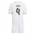 Real Madrid David Alaba #4 Hjemmedraktsett Barn 2025-26 Korte ermer (+ Korte bukser)
